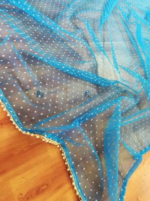 Blue Faux Georgette Embroidered Semi Stitched Lehenga Choli With Dupatta 6