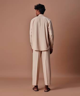 Beige ankle pants 4