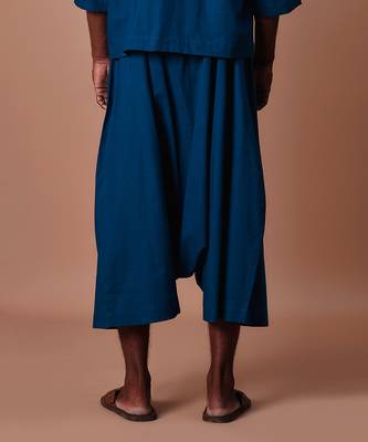 Teal blue easy fit harem pants 5
