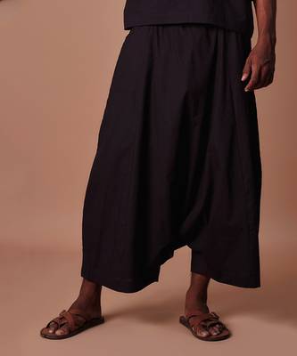 Black easy fit harem pants 2