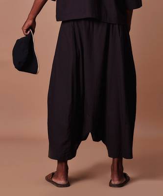 Black easy fit harem pants 3