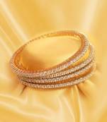 Diamond Look Single Line 4 Bangle Set