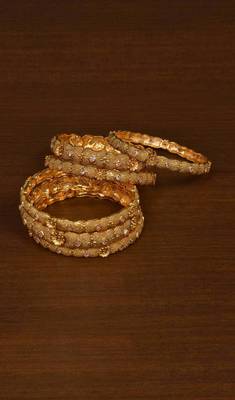 Gold plated gheru copper made bangles-and-bracelets 1