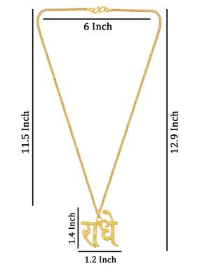 gold plated unisex radhye pendant for men women boys girls 4