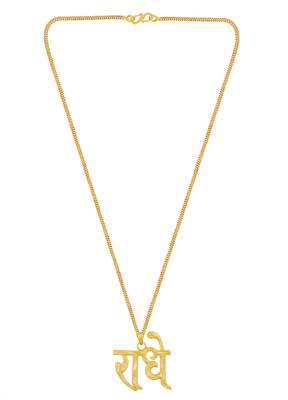 gold plated unisex radhye pendant for men women boys girls 5