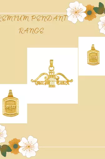 comboof two gold plated pendant with single chain for men women boys girls