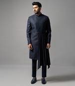 Midnight navy achkan set
