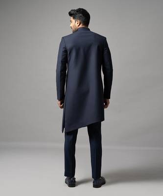 Onyx blue classic achkan set 2
