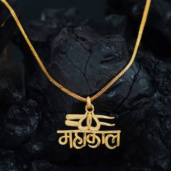 gold plated unisex mahakaal pendant for men women boys girls 1