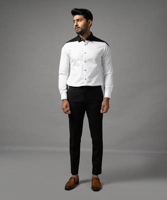 Black and white cotton shirt 1