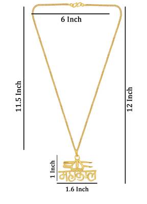 gold plated unisex mahakaal pendant for men women boys girls 4