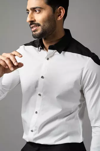Black and white cotton shirt