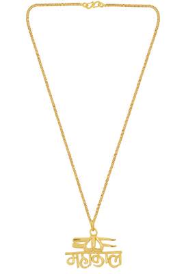 gold plated unisex mahakaal pendant for men women boys girls 5
