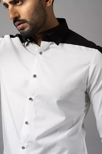 Black and white cotton shirt