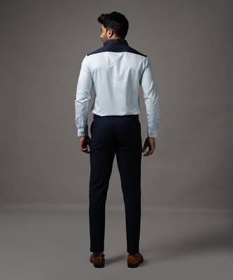 Blue and white cotton shirt 2