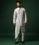 Sky blue drape kurta set