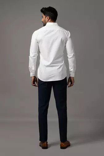 White and blue cotton shirt