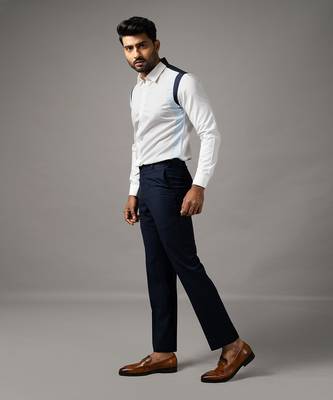 White and blue cotton shirt 3