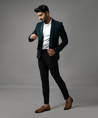 Green tape lapel tuxedo 3