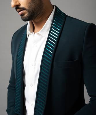 Green tape lapel tuxedo 4
