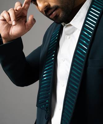 Green tape lapel tuxedo 5