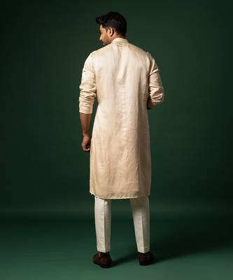 Pink mirror work kurta set 2