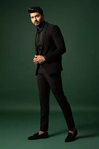 Black blazer set