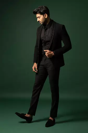 Black blazer set