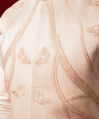 Tuft bush traditional embroidered nehru jacket set 5