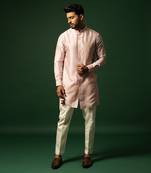 Rose pink embroidered kurta set