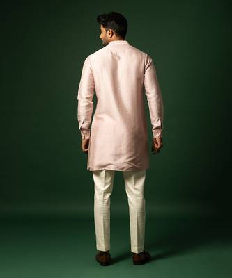 Rose pink embroidered kurta set 2