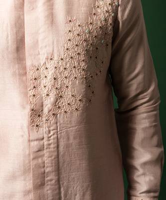 Rose pink embroidered kurta set 5
