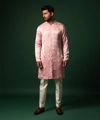 Rudy pink roseate flower kurta set 1