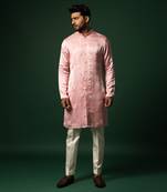 Rudy pink roseate flower kurta set