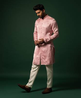 Rudy pink roseate flower kurta set 3