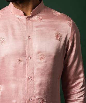 Rudy pink roseate flower kurta set 4