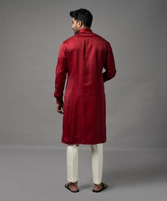 Red classic mirror kurta set 2