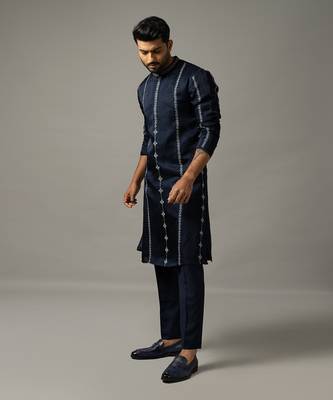 Navy blue kurta set 3