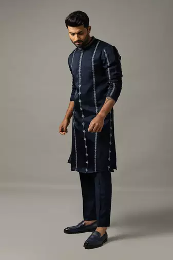 Navy blue kurta set