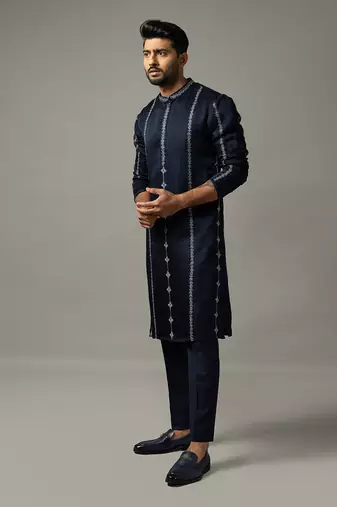 Navy blue kurta set