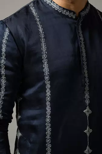 Navy blue kurta set