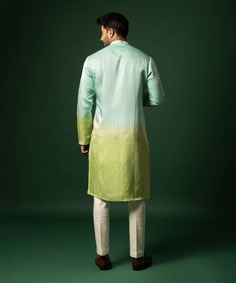 Ombre mint green kurta set 2