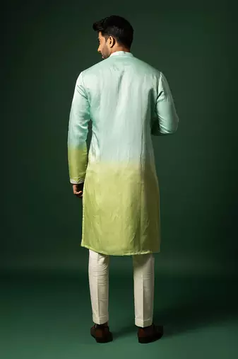 Ombre mint green kurta set