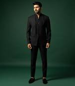 Black katdan bandhgala set