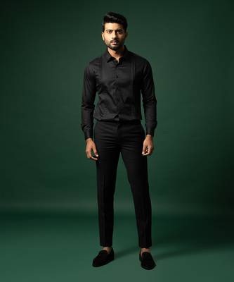 Black side stripes shirt 1