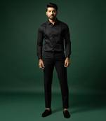 Black side stripes shirt