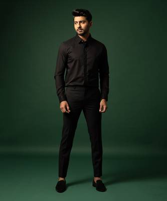 Black kardana hand work shirt 1