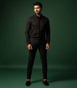 Black kardana hand work shirt