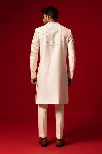Rose gold classic sherwani set