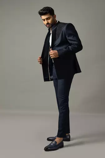 Blue prince bandhgala set